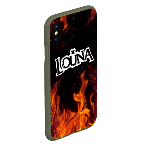 Чехол для iPhone XS Max матовый Louna Tracktor Bowling, цвет темно-зеленый - фото 3