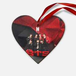 Деревянная игрушка Сердце BTS