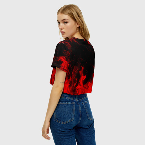 Женская футболка Crop-top 3D  Ozzy Osbourne, цвет 3D печать - фото 5