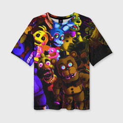 Женская футболка oversize 3D Five Nights At Freddy's