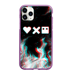 Чехол для iPhone 11 Pro Max матовый Love death robots LDR