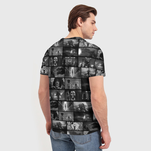 Мужская футболка 3D с принтом LOVE DEATH ROBOTS (LDR), вид сзади #2