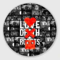 Круглый коврик для мышки Love death robots LDR