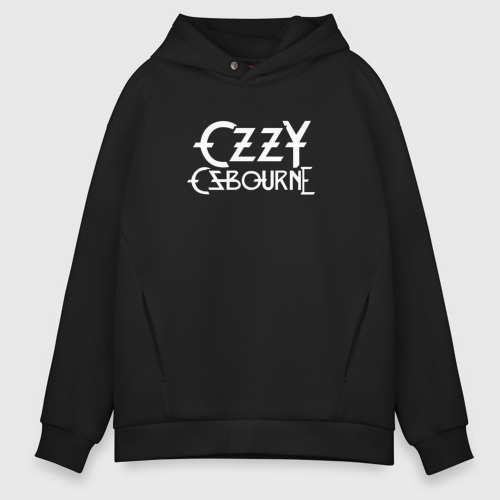 Мужское худи Oversize хлопок Ozzy Osbourne Оззи Осборн, цвет черный