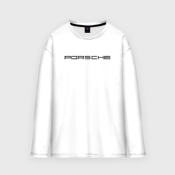 Женский лонгслив oversize хлопок Porsche black logo