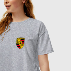Женская футболка хлопок Oversize Porsche - фото 2