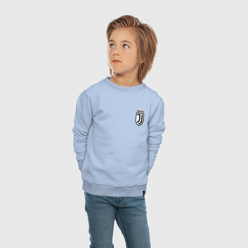 Детский свитшот хлопок Juventus mini, цвет мягкое небо - фото 5