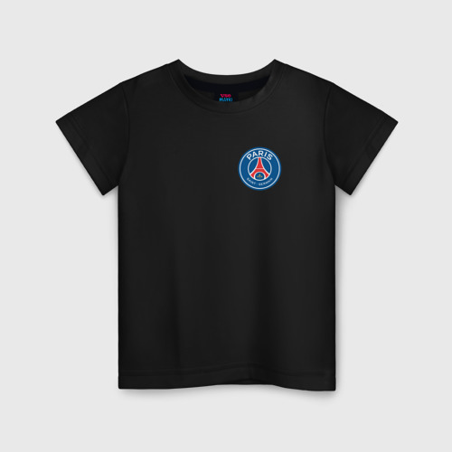 Детская футболка хлопок Paris Saint-Germain Football, цвет черный