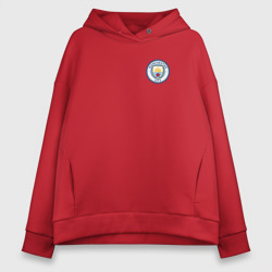 Женское худи Oversize хлопок Манчестер Сити мини логотип