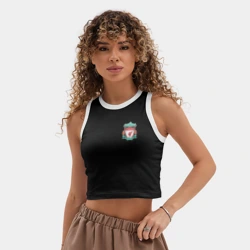 Женская укороченная майка-топ хлопок Liverpool - фото 2