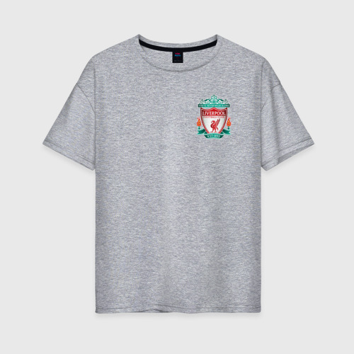 Женская футболка хлопок Oversize с принтом Liverpool, вид спереди #2