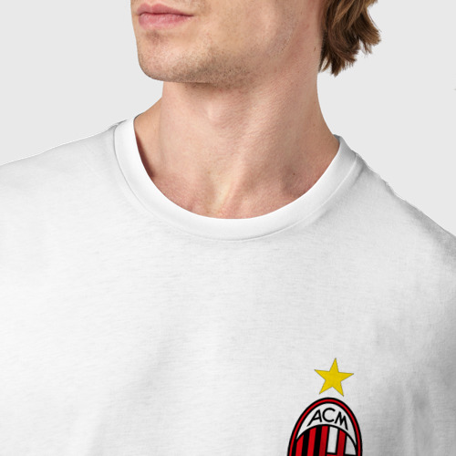 Мужская футболка хлопок AC Milan emblem - фото 6