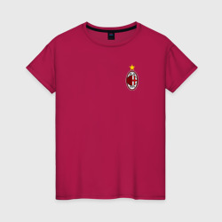 Женская футболка хлопок AC Milan emblem