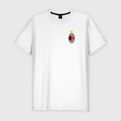 Мужская футболка хлопок Slim AC Milan emblem