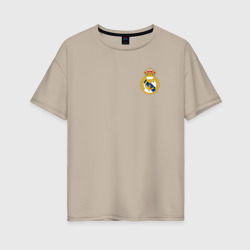 Женская футболка хлопок Oversize Реал Мадрид