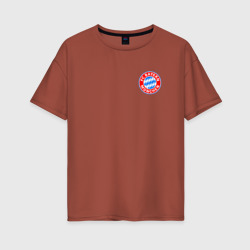 Женская футболка хлопок Oversize Bayern Munchen mini logo