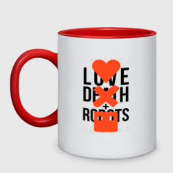 Кружка двухцветная Love death robots LDR