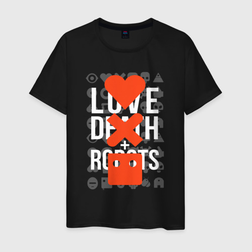 Мужская футболка хлопок Love death robots LDR, цвет черный