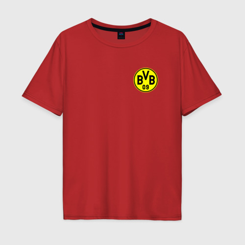 Мужская футболка хлопок Oversize Borussia mini logo, цвет красный