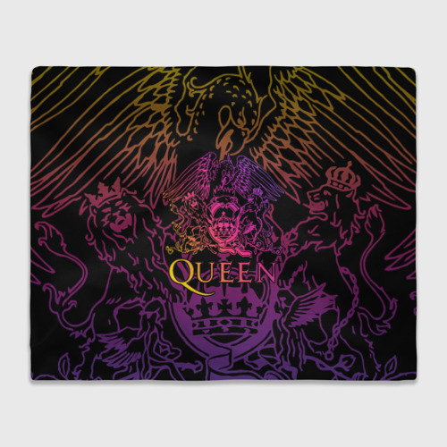 Плед 3D Queen gradient emblem, цвет 3D (велсофт)