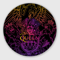 Круглый коврик для мышки Queen gradient emblem