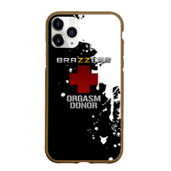 Чехол для iPhone 11 Pro Max матовый Brazzers orgasm donor