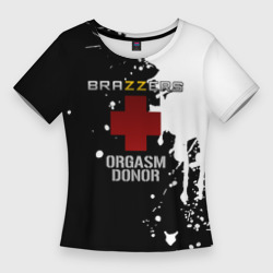 Женская футболка 3D Slim Brazzers orgasm donor