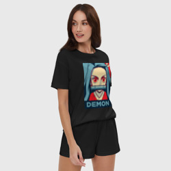 Женская пижама с шортиками хлопок Незуко Камадо - фото 2