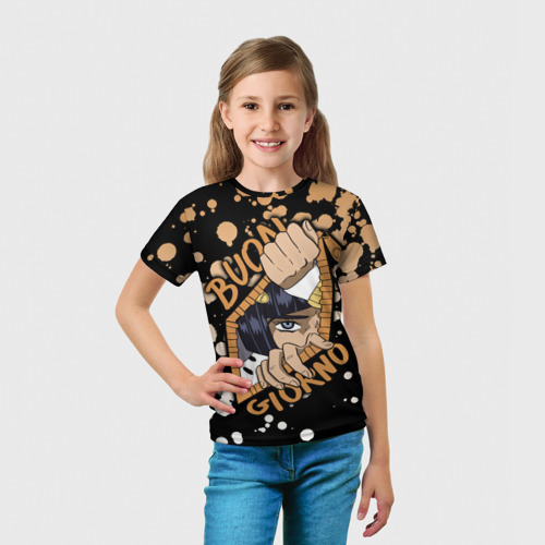 Детская футболка 3D Buon Giorno коричневые брызги, цвет 3D печать - фото 5