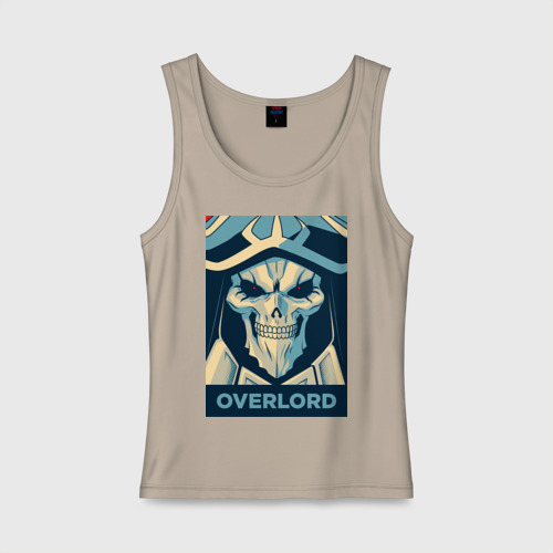 Женская майка хлопок Obey the overlord, цвет миндальный