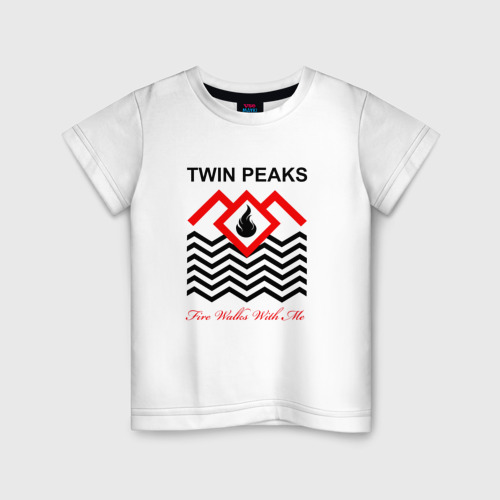 Детская футболка хлопок Twin Peaks, цвет белый