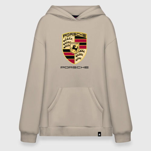 Худи SuperOversize хлопок Porsche Порше, цвет миндальный