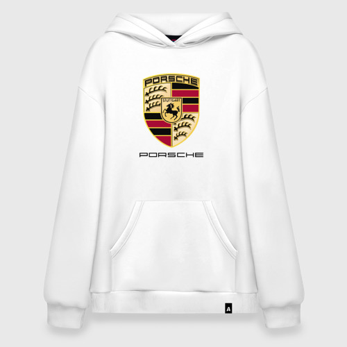 Худи SuperOversize хлопок Porsche Порше, цвет белый