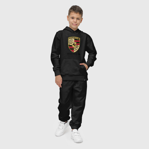Детский костюм с толстовкой хлопок Porsche Порше, цвет черный - фото 3