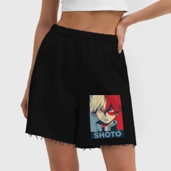 Женские шорты oversize футер хлопок Шото Тодороки - фото 2