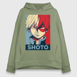 Женское худи Oversize хлопок Шото Тодороки