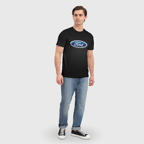 Мужская футболка 3D Ford Carbone Форд Карбон, цвет 3D печать - фото 5