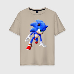 Женская футболка хлопок Oversize Sonic