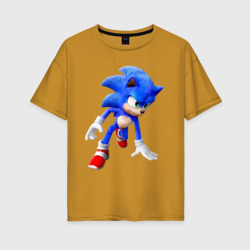 Женская футболка хлопок Oversize Sonic