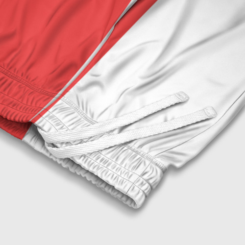 Детские спортивные шорты 3D Красно-белая форма, цвет 3D печать - фото 6