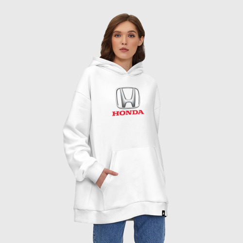 Худи SuperOversize хлопок Honda, цвет белый - фото 4