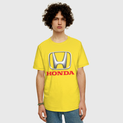 Мужская футболка хлопок Oversize Honda - фото 2