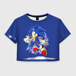 Женская футболка Crop-top 3D Sonic