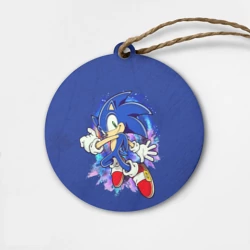 Деревянная игрушка круг Sonic