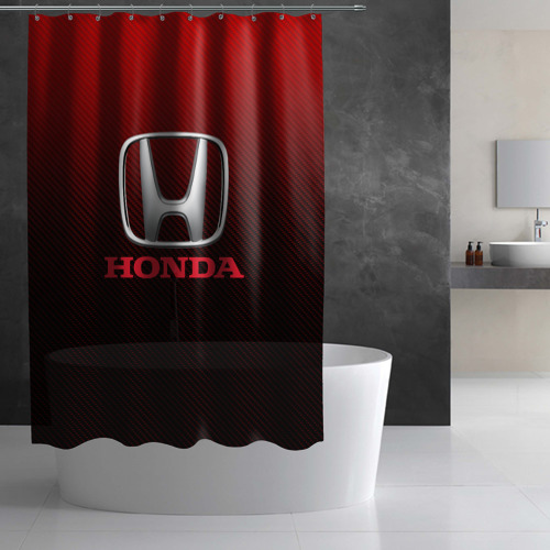 Штора 3D для ванной Honda big logo - фото 2