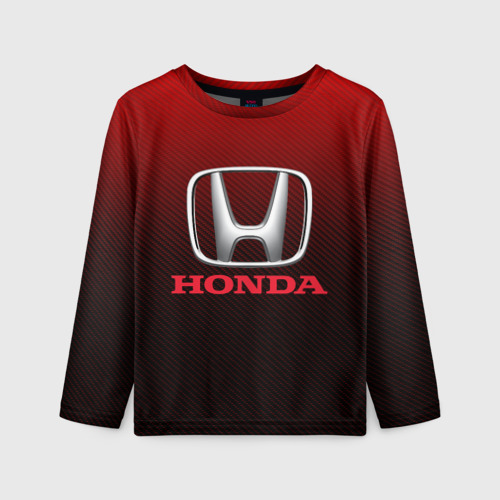 Детский лонгслив 3D Honda big logo, цвет 3D печать