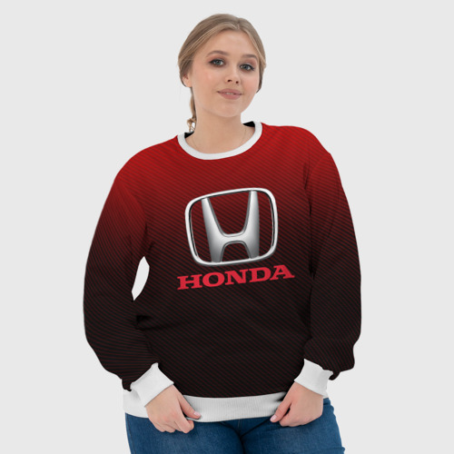 Женский свитшот 3D Honda big logo, цвет 3D печать - фото 6