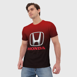 Мужская футболка 3D Honda big logo - фото 2