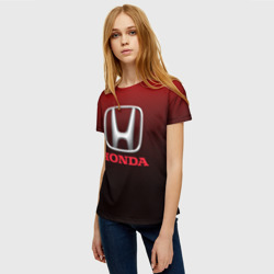Женская футболка 3D Honda big logo - фото 2