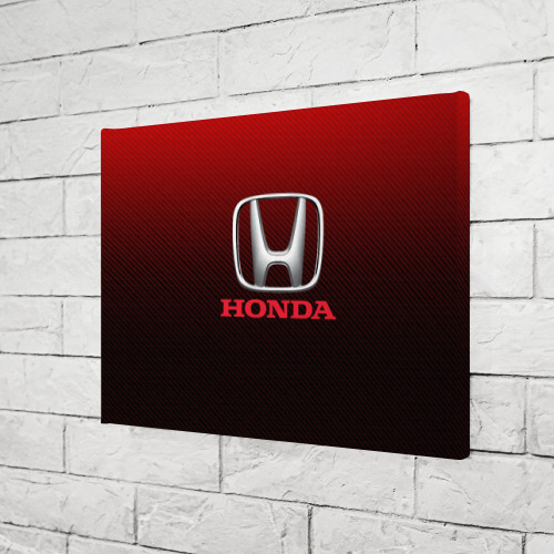 Холст прямоугольный Honda big logo, цвет 3D печать - фото 3